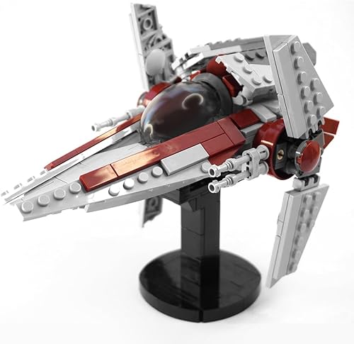 Miniatura 3 de irvis Bloques de construcción de Space Wars Galaxy Squadron Starfighter, nuevo modelo de nave espacial coleccionable avanzada, kit de construcción