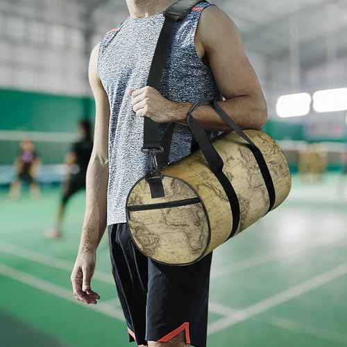 Duffel bag de camping carte rétro résistant et multifonction