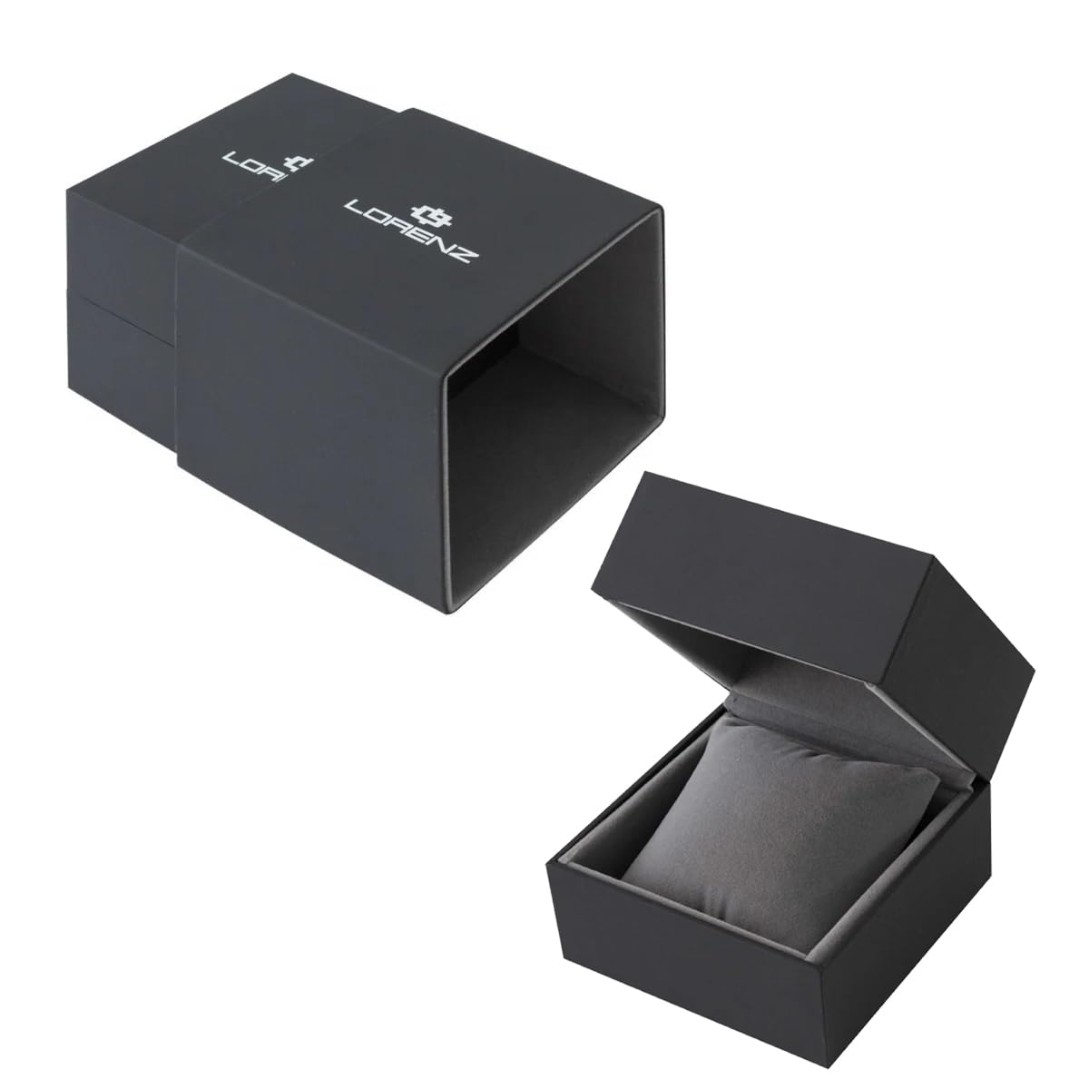 Lorenz Diva Square 030256FF - Orologio Classico da donna al quarzo - Orologio con cassa rettangolare e cinturino in acciaio - Quadrante con numeri romani e Lunetta con diamanti