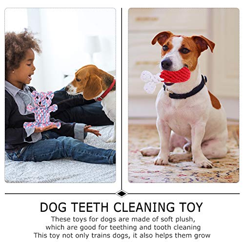 Brinquedo para cães Tehaux - 4 peças de brinquedos para cães de estimação de corda de algodão para t
