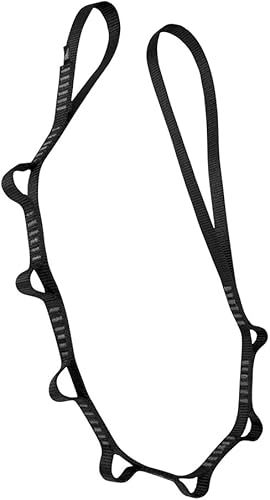 Fusion Climb 7-Loop ProChain - Correa de nailon cosido resistente 43 x 0.75 pulgadas - Negro