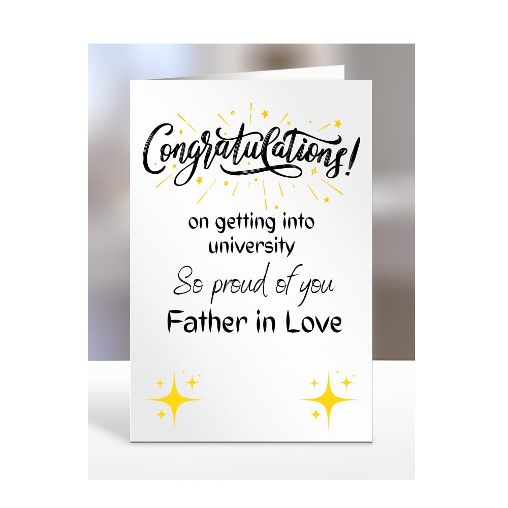 Congratulations on getting into university, card for Father in Love, gifts for men, women, him, her, male, female, presents for Christmas, A5-194_88