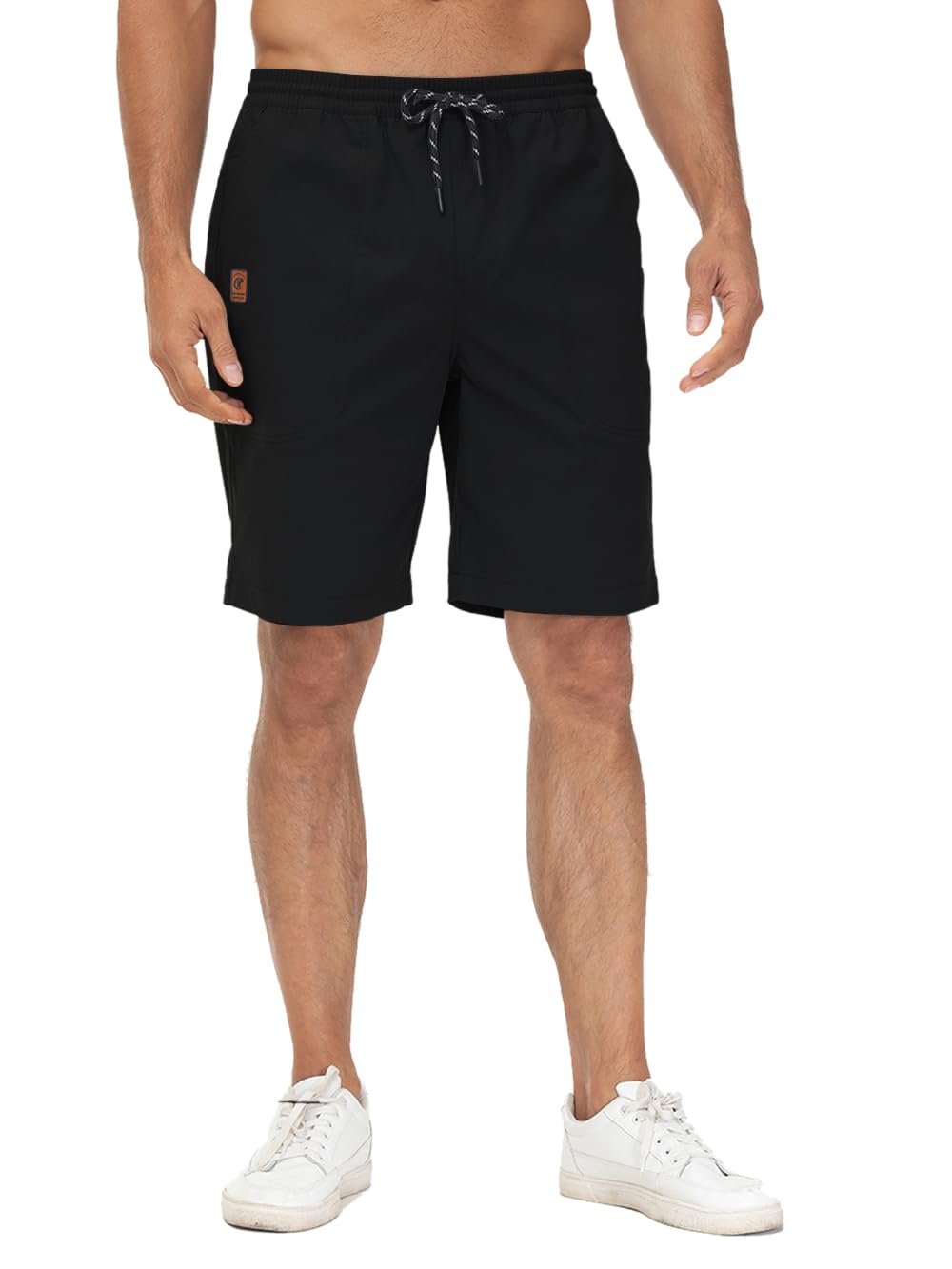 Huayuzh Kurze Hosen Herren Shorts Herren Sommer Cargo Chino Baumwolle Stretch Freizeithose Elastische Taille mit Taschen
