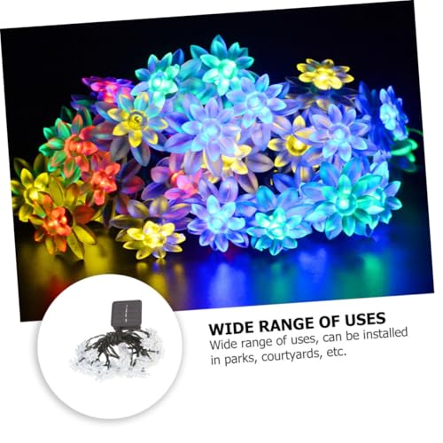Luces solares LED decorativas loto 12m 100 LEDs blancas miniatura 7