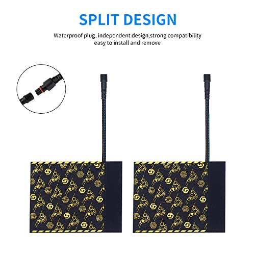 [Upgraded]Motorcycle Heated Grips Cover Usb Waterproof & Dustproof Temperature Adjustable Handlebar Grip, 6 Gear Electric Heated Handlebar Cover Motorcycle Handlebar Warmer With Switch (Yellow) #TOP5