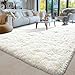 8x10 Area Rugs for Living Room, Ultra Soft Fluffy Large Shaggy Rug Carpet for Bedroom, Non-Slip Fuzzy Plush Rugs for Nursery Boys Girls Kids Room Modern Indoor Home Decor, Cream White
