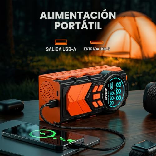 Miniatura 5 de JDMCAR Arrancador de Baterias Coche Compresor -4 en 1 con Pantalla LCD