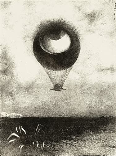 Affiche Odilon Redon Eye Like a Strange Balloon tableau vintage décoration murale 60x90
