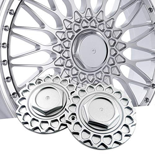 steel.frame.motor 4PCS 168mm Chrome Silver Wheel Center Caps for BBS RS Racing STR 606 BBS Style 5