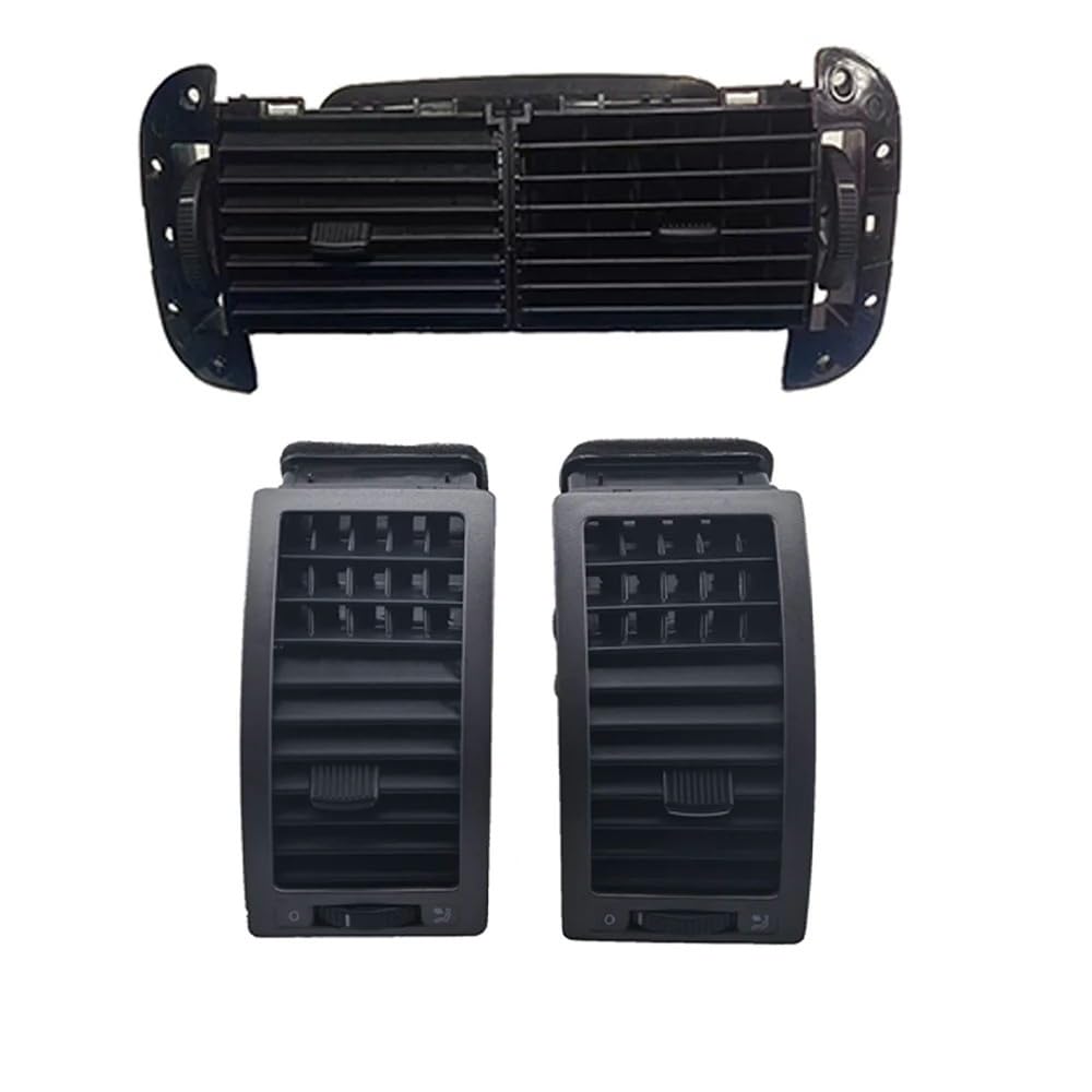 Pdaazvg Black 3Pcs Middle Center Console Air Vent For Vw Polo 2002-2010 Car Dashboard Air Vent Outlet Air Conditioning Outlet Accessories Parts(Black 3Pcs)