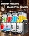 BOSBAK Slushie Machines 4 Tanks x 12L Commercial Grade Slushy & Frozen Drink Maker, Industrial Grade Margarita Machine for Store Bar Events Restaurant Cafe for Slush, Margarita, Milkshake & More