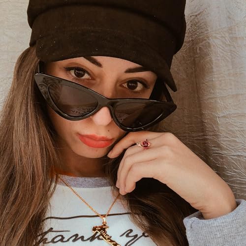 U7 Rose Flower Ring, Stackable Band Ring for Women Girls, Platinum Silver/Gold/Rose Gold Red Signet Rings Adjustable Fit Size 5 to 102