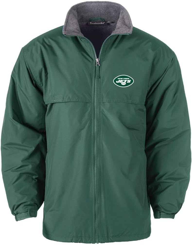 Dunbrooke NFL New York Jets Adult Triumph Fleece Lined Mid Weight Jacket, Medium, Forest