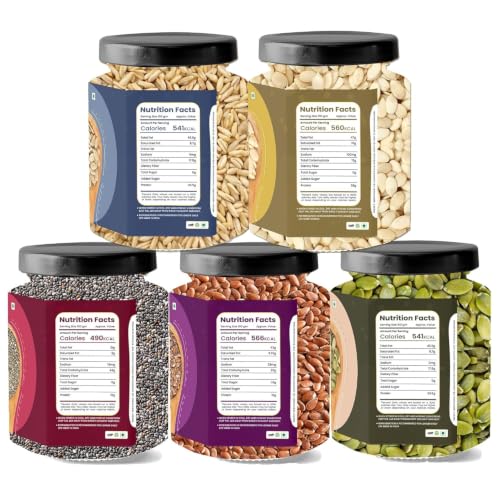 Image of LILA DRY FRUITS Roasted Seed Chia Flax Pumpkin Sunflower Watermelon 200g x5