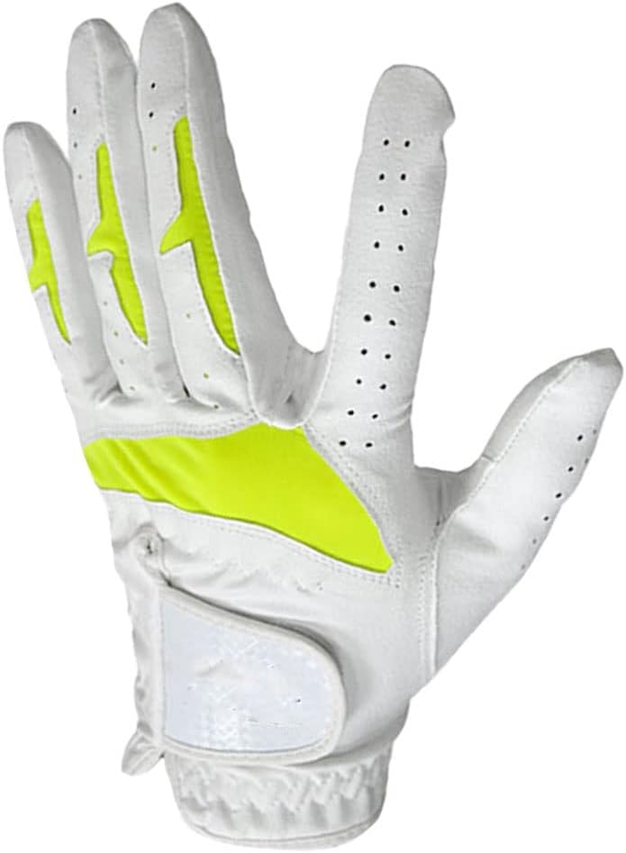 High-Performance Women's Golf Single Glove Right/Left Hand Soft Breathable Microfiber PU Sweat Absorbent Glove (Left Hand Size 18)