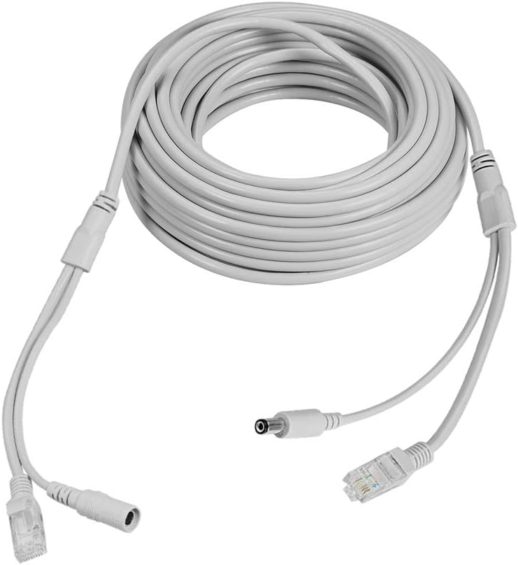 uxcell 15M/49ft Ethernet Cable Cat5e Network LAN/Power Extension Cord for CCTV Security Cameras