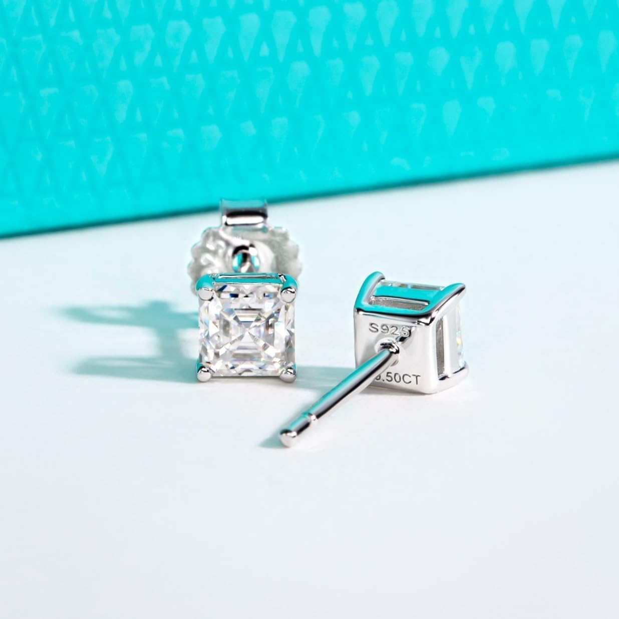 AnuClub 1cttw-6cttw Moissanite Stud Earrings D Color VVS1 926 Sterling Silver Timeless Sparkle Studs Daily Elegance Earrings for Women Wife Her with Certificate - Image 6