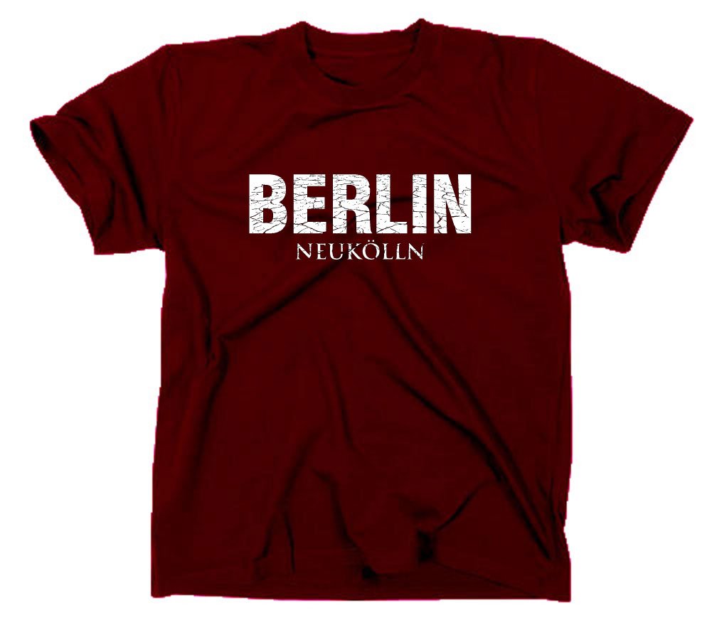 Berlin Neukölln T-Shirt, L, weinrot