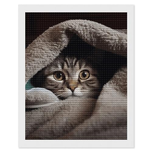 Kit peinture diamant chat à faire soi-même, le cadeau idéal pour créatifs