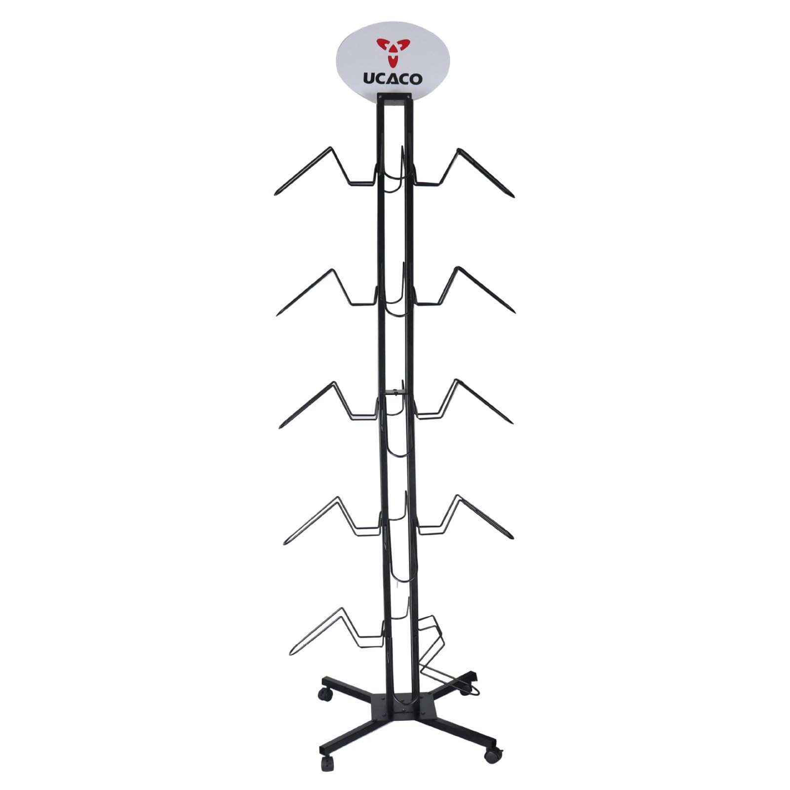 Soporte para Cascos y Patines Estante Perchero Organizador Hierro Forjado Resistente con Ganchos Laterales para Exhibición y Almacenaje Vertical Adecuado para Tiendas Áreas Deportivas