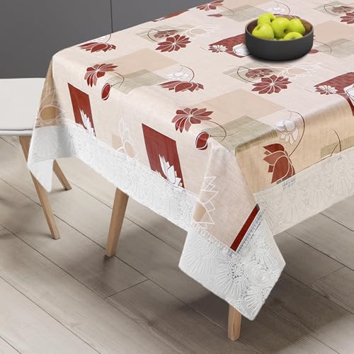 Image of Dakshya Industries PVC Waterproof Center Table Cover 40 x 60 Inch | Rectangle Coffee Table Cover | Spill Proof Oil Resistant Dustproof Heat Resistant Wipe Clean