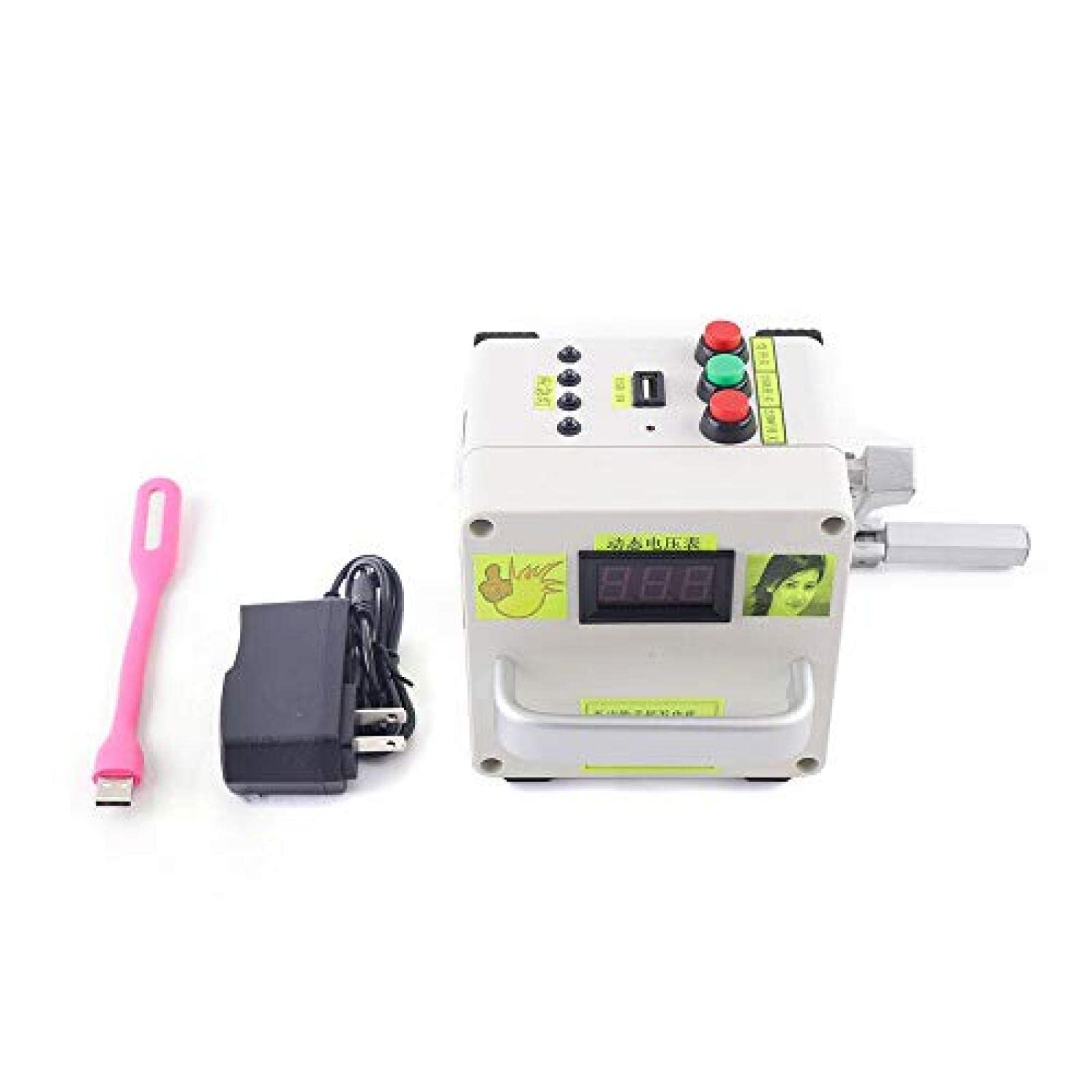 Piccolo generatore portatile a manovella, 220 V, esterno, multifunzione, alimentazione di emergenza, caricatore USB per telefono cellulare e computer