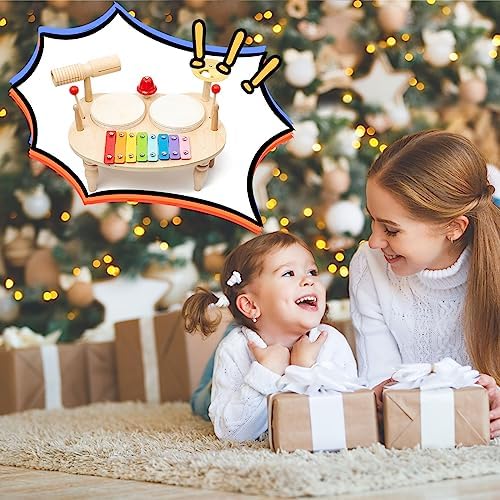 Kids Drum Set for Toddlers, 7 in1 Montessori Wooden Music Instruments Toys Set Early Educational Learning Percussion Instruments Sensory Toys Birthday Gifts for Boys Girls 6 51U8FQJVPwL. AC