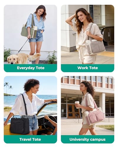 Image of BAGSMART Tote Bag for Women, Puffy Laptop Work College Shoulder Handbag