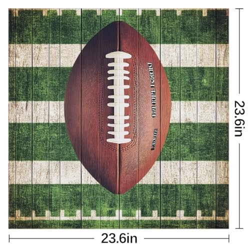 Vintage American Football Field Square Head Scarf for Women Hair Scarf Fashion Lightweight Silk Like Scarves Neckerchief Hair Wrap Neck Scarf 23.6''x23.6''2