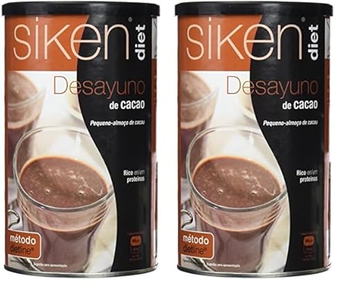 Siken Diet Desayuno de Cacao Hiperproteico e Hipocalórico para el Control de Peso - 400 g (Paquete de 2)
