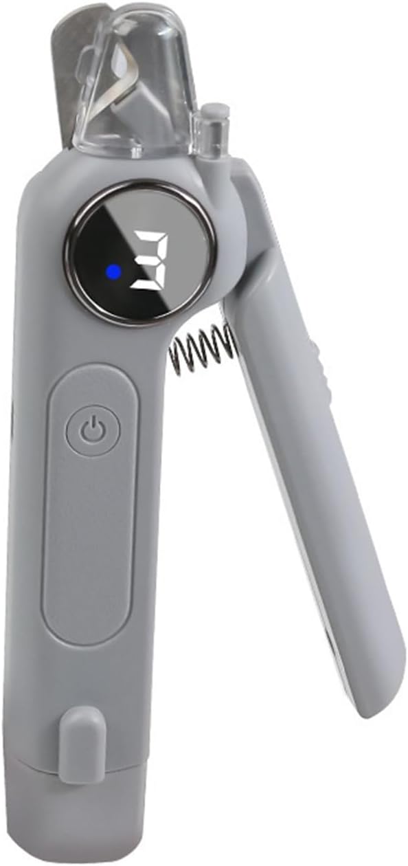 Two-in-one pet Nail Clipper Nail Polisher for Kittens and Puppies, Electric Nail Clipper, Nail Clipper(Grey)
