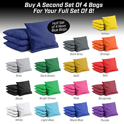 Image of GoSports Official Regulation Cornhole Bean Bags Set (4 All Weather Bags) - 15 Colors Available, (Pack of 8)