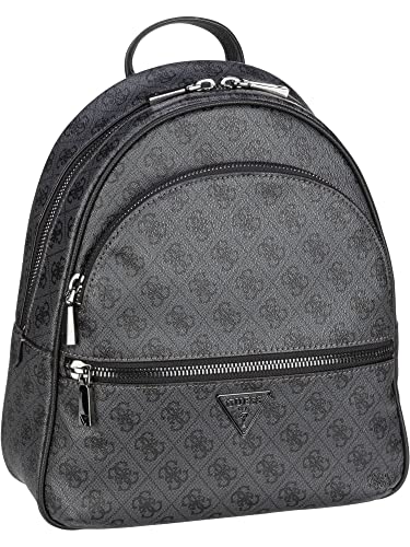 GUESS Damen Manhattan Large Backpack Rucksack, Coal Logo
