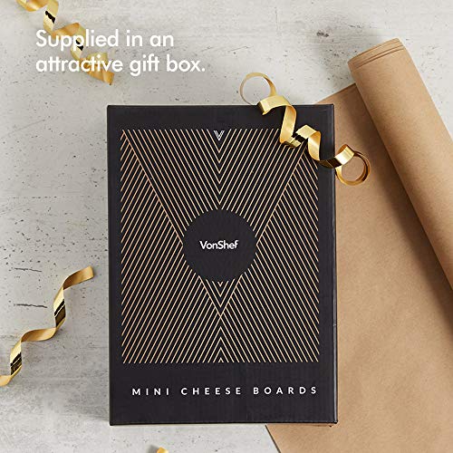 VonShef Leiplaten 6-delige set - serveerplaten kaasplanken tapas dienblad - borden van 100% natuurlijke leisteen - 22 x 16 cm - ideaal voor het serveren van tapas, gebak, kaas en nog veel meer! - Image 6