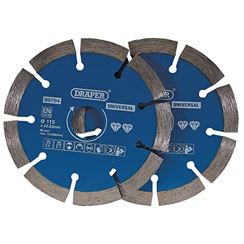 Draper 99794 Segmented Diamond Blade Twin Pack (115mm)