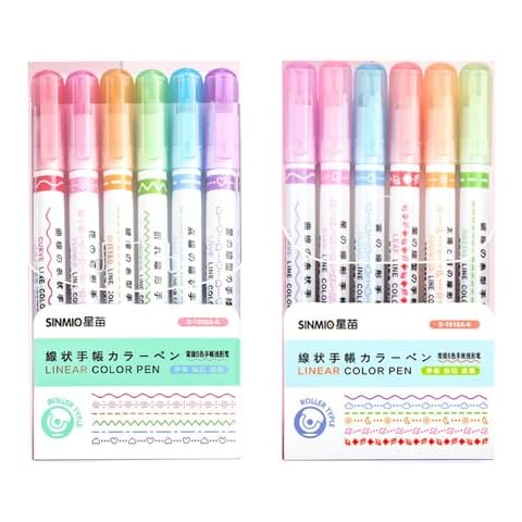 Veloza 12PCS Curve Highlighter Pen Set Cover