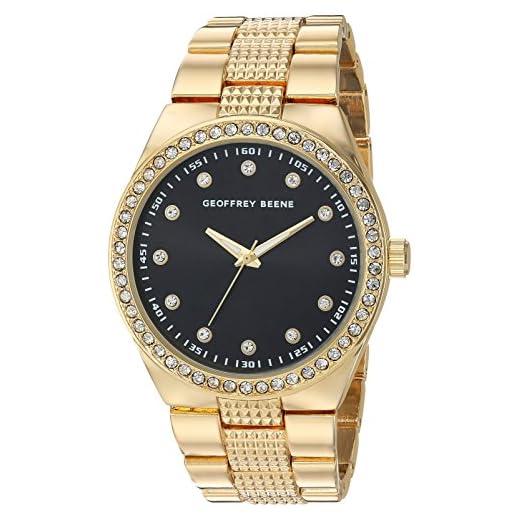 Geoffrey Beene Men's GB8118GD Analog Display Analog Quartz Gold Watch