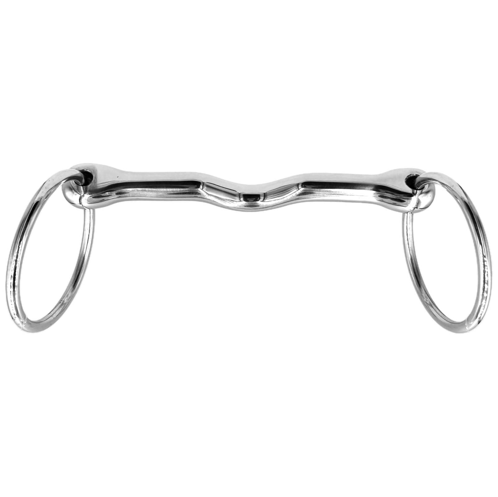 ES0240 Gebiss Wassertrense Loose Ring Stangegebiss Cambridge Mouth Snaffle mit Zungenfreiheit aus Edelstahl Ringdurchmesser 65 mm Gebissstärke 14 mm (13.5 cm)