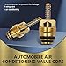 MOXRUQ Air Conditioning Valve Core Kit, AC High & Low Pressure Port Caps, Car AC Refrigeration Valve Stem Cores, Automobile Air Conditioning System Repair Kit, Universal for Most Cars