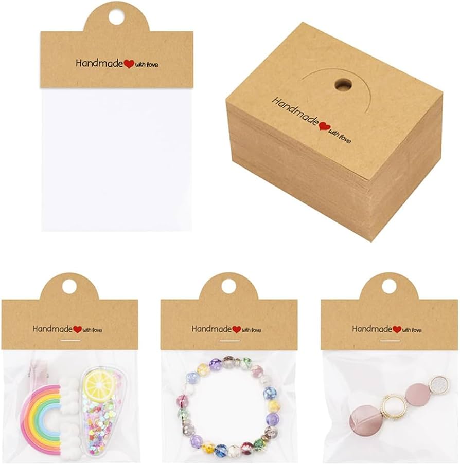 Amazon.co.jp: 約100セット 小さなクラフトパッケージ アクセサリー