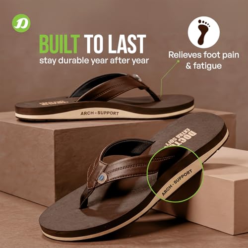 Image of DOCTOR EXTRA SOFT Thong Arch Support Ortho Slippers for Mens| Orthopedic Diabetic & Stylish| Lightweight Comfortable & Casual| Cushion Anti-Skid Bedroom Daily Use House Flip-Flops Gents Boys D-38
