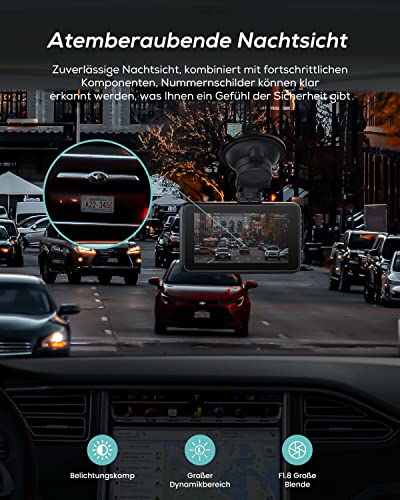 iZEEKER 4K Dashcam Auto, WiFi Dash Cam mit 32GB Karte, Front Auto Kamera mit Nachtsicht, 24/7 Parküberwachung, WDR, 170° Weitwinkel, Loop-Aufnahme, G-Sensor – Bild 6