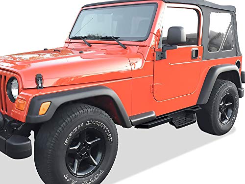 Estribos laterales de acero inoxidable para Jeep Wrangler miniatura 2