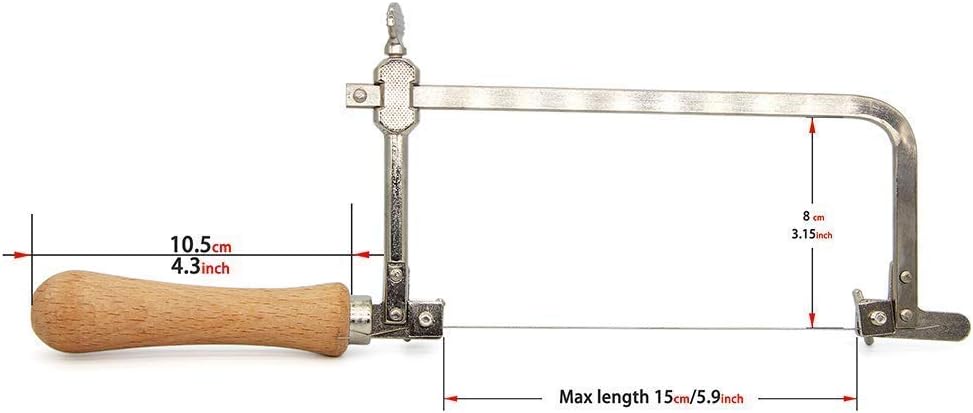 Coping Saw Steel Frame with Diameter 0.45mm 1mm Diamond Wire for Jade Stone Ceramic Glass Wood Metal Accurate Cutting