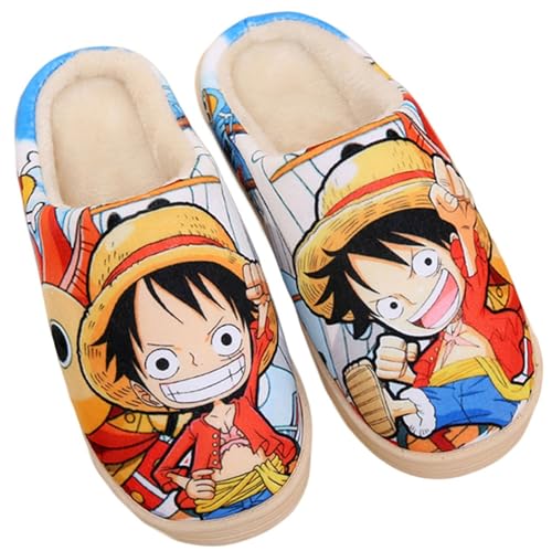 WANHONGYUE One Piece Luffy Anime Zapatillas de Casa Hombre Mujer