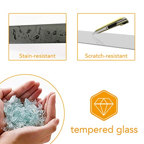 Whitebeach Glass Shelf Bathroom,Set Of 3 Glass Shelves Floating Wall Shelf Display Ledges – Storage For Bedroom, Living And Hallway (Hardware Included) #TOP2