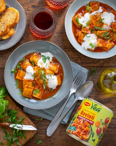 MAGGI Veg Ravioli Bolognese mit Soja-Hack: Teigtaschen in pflanzlicher Bolognese, ohne Fleisch (vegan), leckeres Camping Essen, 6er Pack (6 x 800g) – Bild 8