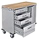Seville Classics Fahrbare Werkbank mit 4 Schubladen, 121,9 x 50,8 x 95,2 cm, grau & Werkstattwagen, 71,1 x 50,8 x 87,6 cm, grau