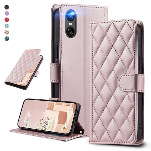 UnivoColors Sony Xperia 10 VI(SO-52E/SOG14/XQ-ES44)�L���e�B�O���U�[�� �蒠�^�P�[�X �G���K���g ����PU �}�O�l�b�g�J�� �J�[�h���[�@�\ �X�^���h�@�\ �t���S�ʕی� �����Y�ی� �X�g���b�v�t��(�S�[���h
