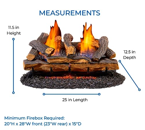 Duluth Forge DLS-24R-1-AZ Dls-24R-1 Dual Fuel Ventless Fireplace Logs Set With Remote Control, Use With Natural Gas Or Liquid Propane thumb #5